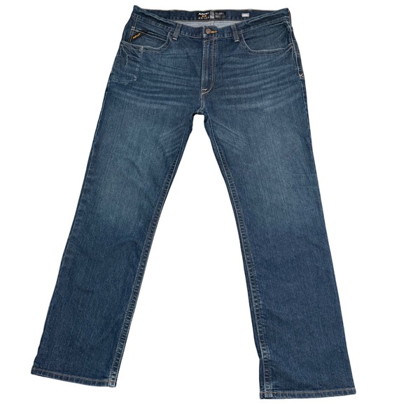 Ariat Other - Ariat Rebar M4 Relaxed Boot Jeans Mens 40x34 Medium Wash Western Denim Rodeo